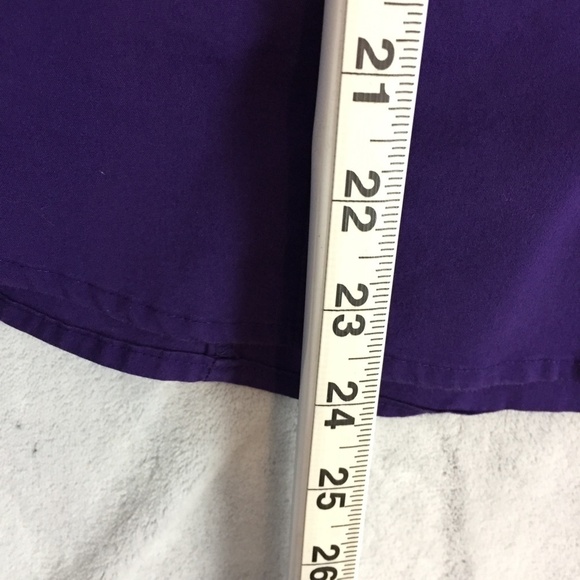 Jessica Button Up Blouse Size 18W Ruffles Purple Shaped Front - Picture 8 of 11